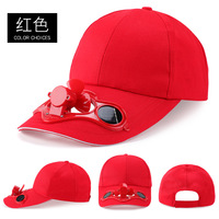 Logo sur mesure 6 panneaux 100% coton casquettes de sport Camping ventilateur solaire casquette de baseball en gros