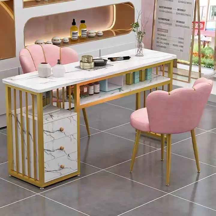 Лучшая цена, мебель для маникюрного салона, спа, деревянные столы для ногтей, стол для маникюра с стулом