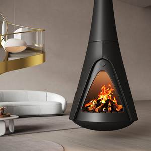 Chimenea Colgante Cónica Personalizable con Altura de Llama Ajustable, Aparato de Calefacción Interior sin Humo, Ideal para Interiores Modernos - Product Image 1