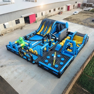 Parc <span class=keywords><strong>gonflable</strong></span> extérieur comprenant une structure de saut, un toboggan <span class=keywords><strong>gonflable</strong></span>, un jeu Wipe Out, un parcours d'obstacles <span class=keywords><strong>gonflable</strong></span>, un parc à thème <span class=keywords><strong>gonflable</strong></span> - Product Image 2
