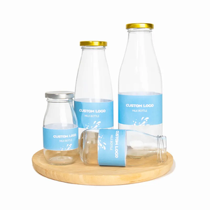 Botella de Vidrio Portátil Vacía de 500 ml de la Marca CAPOT, para Bebidas y Jugos, Transparente, Redonda, con Tapa de Rosca, Impresión Serigráfica, en Cartón, China - Product Image 4