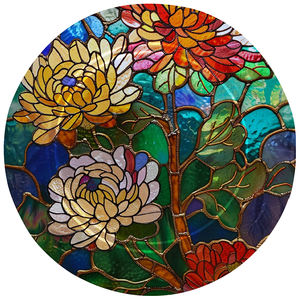 زجاج قابل للتخصيص 13 إنش بتصميم زهور من البلاستيك PP مستدام لحفلات الزفاف والمآدب والمناسبات الفندقية-MOQ - Product Image 1