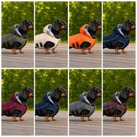 Manteau pour chien Teckel OEM ODM étanche et coupe-vent en nylon avec fermeture à boutons-pression – Vêtements chauds d'hiver pour animaux de compagnie