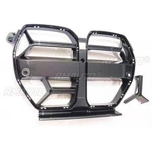 Parrilla Delantera Estilo CSL para BMW G80 M3 G82 G83 M4 2021 2022 2023, Parrilla Delantera con Aspecto de Fibra de Carbono, Negro Brillante - Product Image 3