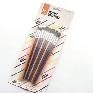 Meilleur ensemble de 12 pinceaux d'artiste durables et abordables pour enfants, idéal pour le dessin et la peinture à l'aquarelle - Product Image 1