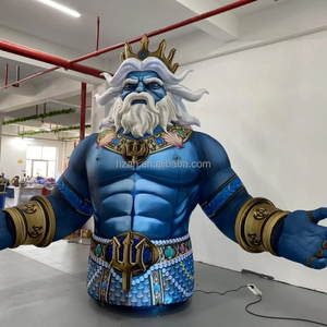 Modèle géant gonflable de Poséidon, dieu de la mer, grande mascotte de Neptune pour la décoration de scène sur le thème de l'océan - Product Image 2