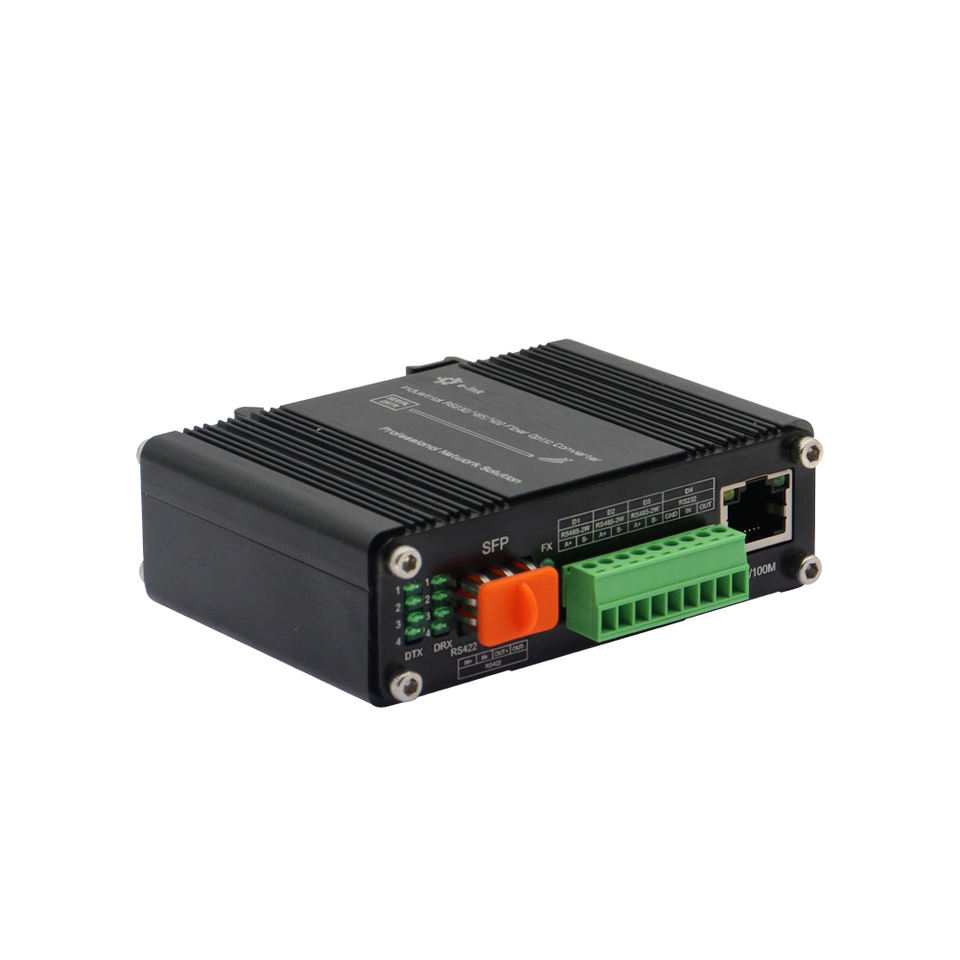 Industrial 10/100/1000Base-T to 1000Base-X SFP Media Converter