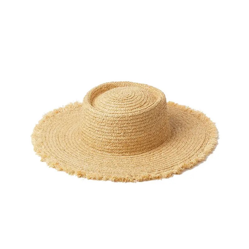 Чистая плетеная шляпа riffia, стильная пляжная соломенная шляпа с бахромой