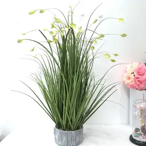 65Cm Grass Bonsai Artificial Green Leaves And Flowers Bonsai Plants