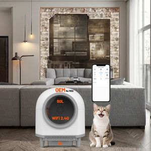 OEM APP Control Smart Selbst reinigende Katzen toilette 80L 8L Automatische Kunststoff-Katzen toilette mit großer Kapazität Katzen toilette Elektrisch - Product Image 4