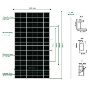 Panel Solar Bifacial ZAIYANG de 735W, 22.9% de Eficiencia, SMBB, Bajo <span class=keywords><strong>BOS</strong></span>, Carga de 5400Pa para Sistemas de Montaje en Suelo y Seguimiento - Product Image 2