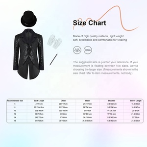 Costume de magicien pour garçons, ensemble de frac à paillettes pour enfants avec chapeau haut-de-forme, gants, baguette magique, spectacle de magie, cosplay, performance sur scène - Product Image 6