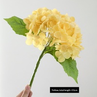 Hydrangeas artificiels en gros, 6 tiges, aspect réaliste, pour décorations de mariage et de fêtes d'anniversaire.