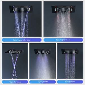 Lemfo SUS 304 — pommeau <span class=keywords><strong>de</strong></span> <span class=keywords><strong>douche</strong></span> à Led, 400x400mm, convertisseur <span class=keywords><strong>de</strong></span> couleurs, éclairage <span class=keywords><strong>de</strong></span> pluie, <span class=keywords><strong>douche</strong></span> à musique, 16 couleurs - Product Image 3