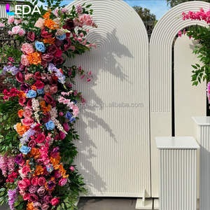 LEDA Outdoor Events Stage Decoration Custom Modern <b>White</b> <b>Acrylic</b> Hanging Flower Two-Piece Set Backdrop for Wedding - Product Image 3