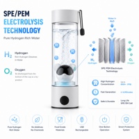 Bouteille d'eau hydrogénée professionnelle 2026 8000PPB, technologie SPE/PEM, générateur H2 haute concentration, ioniseur d'hydrogène portable en Tritan