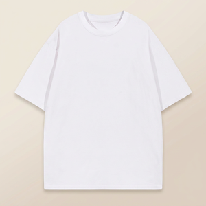 เสื้อยืดผู้ชาย ผ้าฝ้าย 100% 230 GSM หนานุ่ม ทรงโอเวอร์ไซส์ สีพื้น ไม่ยับ สไตล์ลำลอง สตรีทแวร์ รับสกรีนโลโก้ - Product Image 2