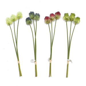 <span class=keywords><strong>Fleur</strong></span> artificielle d'allium multicolore de 55 cm, tige de <span class=keywords><strong>fleur</strong></span> de faux <span class=keywords><strong>oignon</strong></span> à 3 têtes, pour la décoration de la maison, des fêtes et des mariages 2026 - Product Image 5