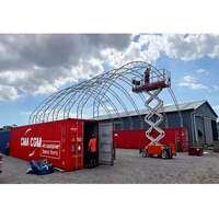Abri de stockage pour conteneur maritime de 20 pieds en PVC à double treillis, pour entrepôt, transport maritime