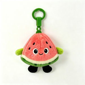 Peluche mignonne en forme de tranche de pastèque avec clip vert, 11CM-30CM, rembourrage en coton PP, pour bébés de 0 à 24 mois, unisexe - Product Image 1