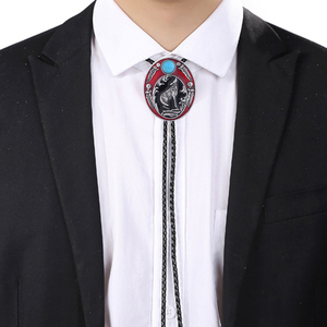 Vente en gros à bas prix <span class=keywords><strong>Cravate</strong></span> bolo vintage motif loup Western <span class=keywords><strong>Cowboy</strong></span> Southwest Fashion Silver Country cuir Turquoise Bolo <span class=keywords><strong>Cravate</strong></span> - Product Image 5