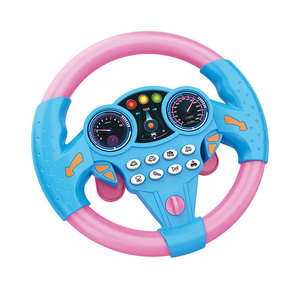 Juguetes educativos Educación para la primera infancia Simulación de música Conducción <span class=keywords><strong>con</strong></span> ventosa Volante eléctrico para niños - Product Image 2