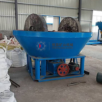 Équipement de traitement de l'or : Moulin à bacs à or 1200 mm, Machine de broyage à bacs humides pour l'or, en vente au Mozambique