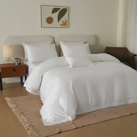 Ensemble de draps d'hôtel de qualité moderne en coton tissé avec taille personnalisable (US/UK/AU)