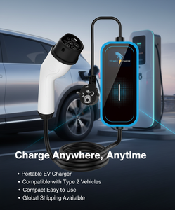 Chargeur EV portable 3,5 kW 16A Type 2 avec prise Schuko, station de charge EVSE pour <span class=keywords><strong>voiture</strong></span> électrique, courant réglable, chargeur mobile - Product Image 1