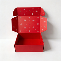 Boîte cadeau de Noël en carton ondulé kraft recyclable avec logo personnalisé, impression quadricolore, revêtement UV, emballage de présentation pour la vente au détail