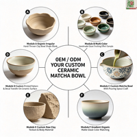 Boîte cadeau personnalisée avec logo Chawan, support pour fouet rouge, tasses à thé, bol en céramique en porcelaine, ensemble de fouet à matcha 9 pièces, écologique, style Japandi