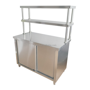 Eusink Wholesale Price Hot Selling Commercial Stainless Steel Kitchen Cupboards Outdoor Storage Cabinet With Countertop Shelf