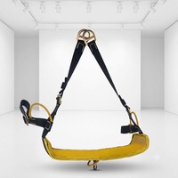 Chaise de travail Bosun robuste avec siège suspendu, connexion supérieure à double anneau en D, sangles en nylon et coussin en maille pour le nettoyage de vitres