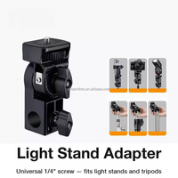 Adaptateur de support d'éclairage à dégagement rapide Yunteng 282, support de montage pour appareil photo avec vis 1/4 pouce et trou pour parapluie pour éclairage vidéo LED de studio