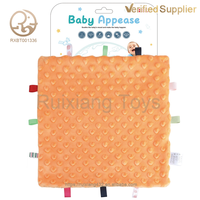 Fourniture d'usine bébé jouets éducation cognitif apaisant jouet bébé couette carrée mouchoirs en papier de couleur