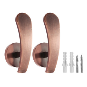 Nouvelle conception moderne en métal, poignée de porte épaissie à angle plat, créative, sans perçage, sans installation, crochet mural, vente chaude - Product Image 3
