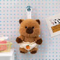 Porte-clés en peluche animaux mignons Capybara Éléphant Chat Breloques de sac Poupées en gros
