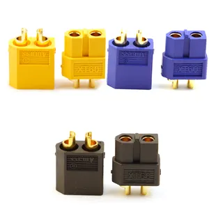 Wholesale Amass Power Supply XT60 Black Blue Yellow Connectors XT60M/F Adapter Connector Plug with Wire
