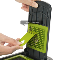 Accessoires de cuisine écologiques certifiés LFGB, tout en plastique, coupe-légumes multifonctionnel, hachoir à oignon, mandoline