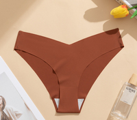 Tanga de seda helada para mujer, talla grande, transpirable, de secado rápido, con cintura en V, levantamiento de cadera, sin costuras, invisible, de nailon y algodón.