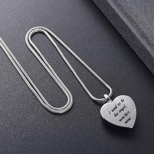 <span class=keywords><strong>Gioielli</strong></span> di cremazione a forma di cuore collana in acciaio inossidabile souvenir ciondolo intaglio che ero <span class=keywords><strong>il</strong></span> suo angelo, ora è <span class=keywords><strong>mio</strong></span> - Product Image 5