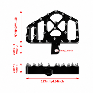 Reposapiés Delanteros Anchos Estilo Cholo, Pedales de Aleación de Aluminio para Softail Cruiser, Mejora Universal para el Mercado de Repuestos - Product Image 4