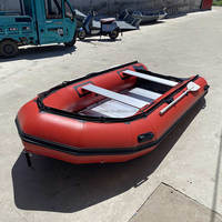 Chine 3.6M Hypalon Sport Cabine Cruiser Rigide Passager Aéroglisseur Canoë Bateau Gonflable Avec Moteur