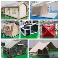 Grande tente familiale extérieure pour le camping Toile Oxford imperméable avec fonction gonflable Air Cotton Glamping