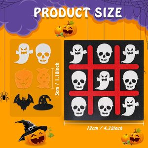 Venta al por mayor de regalos de fiesta de Halloween fieltro <span class=keywords><strong>Tic</strong></span> <span class=keywords><strong>Tac</strong></span> Toe juegos de mesa para niños Halloween tratar Goodie bolsa rellenos actividades - Product Image 2