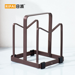 Ripai Pot Lid And Cutting Board <b>Rack</b> White Standing Type For <b>Kitchen</b> Countertop Storage Organization - Product Image 4