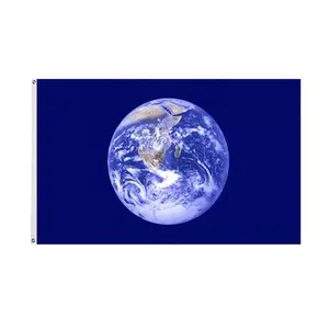 Wholesale 3x5FT Earth Day Flag Banner Environmental Planet GLOBAL WORLD Header Brass Grommets for Easy Display