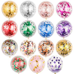 Wedding Decoration Birthday Party Decoration 12 Inch <b>Paper</b> Sequin Transparent Balloons Stuff Golden Bubble Confetti Balloon - Product Image 6