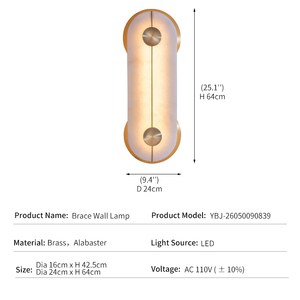 Solid Brass Alabaster <b>Wall</b> Lamp Natural Spanish Stone Brushed Gold Nordic Luxury Sconce Living Room Hotel Bedside Designer Art - Product Image 2