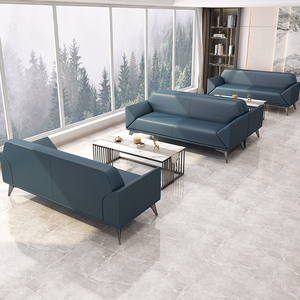 Fabricante de Foshan, Venta al por Mayor de Muebles de Oficina Comerciales, Sofá de Oficina Moderno de Cuero PU, Sofá de Recepción para Sala de Espera - Product Image 3
